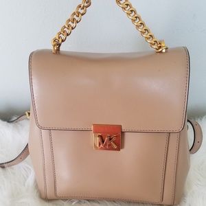 Michael Kors Tan Leather Medium Backpack